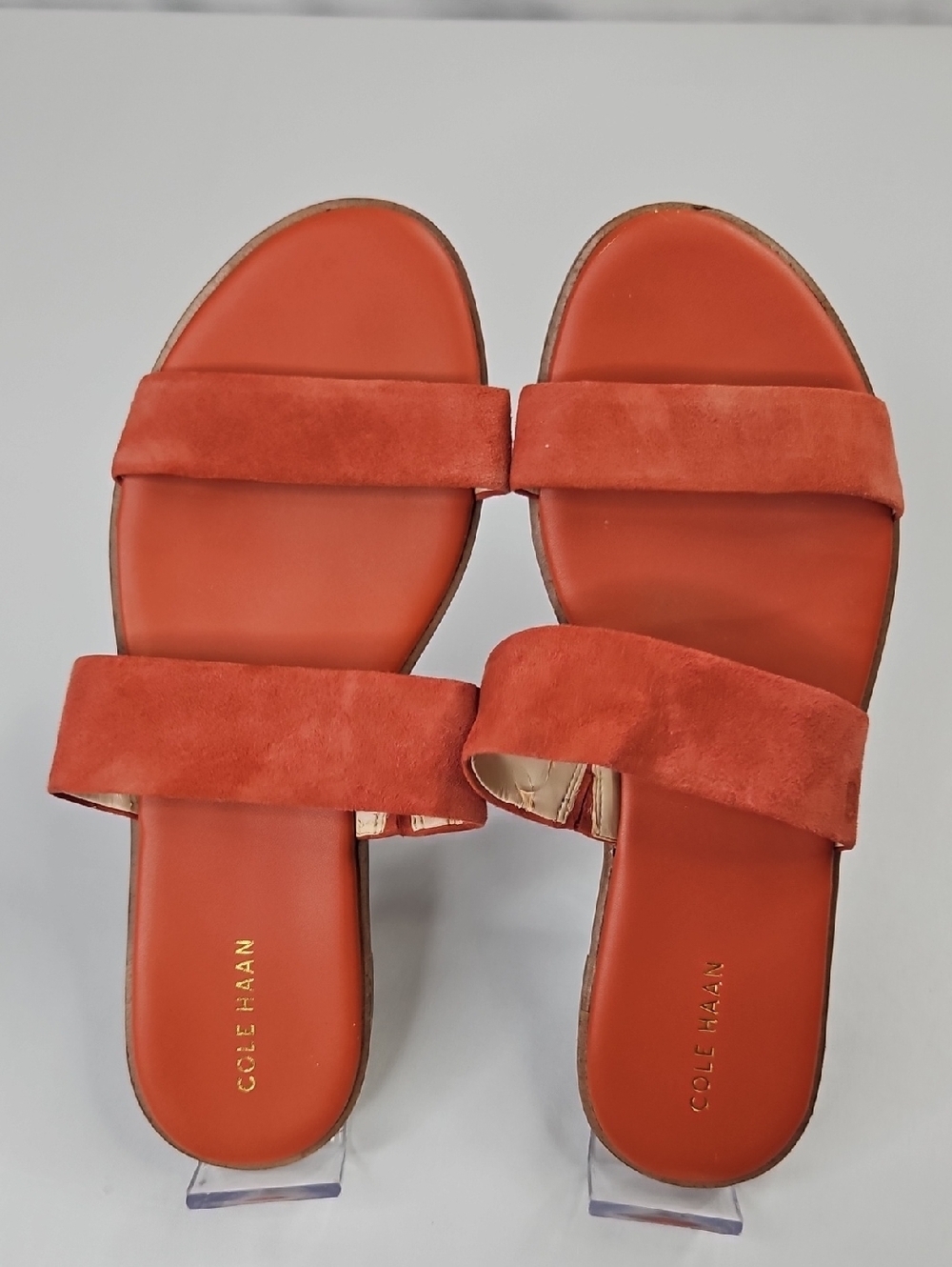 Cole Haan Women's Findra II Slide Sandal Cinnabar Suede Sz 8B